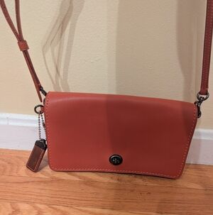 Dinky Coach Burnt Orange Crossbody Bag
